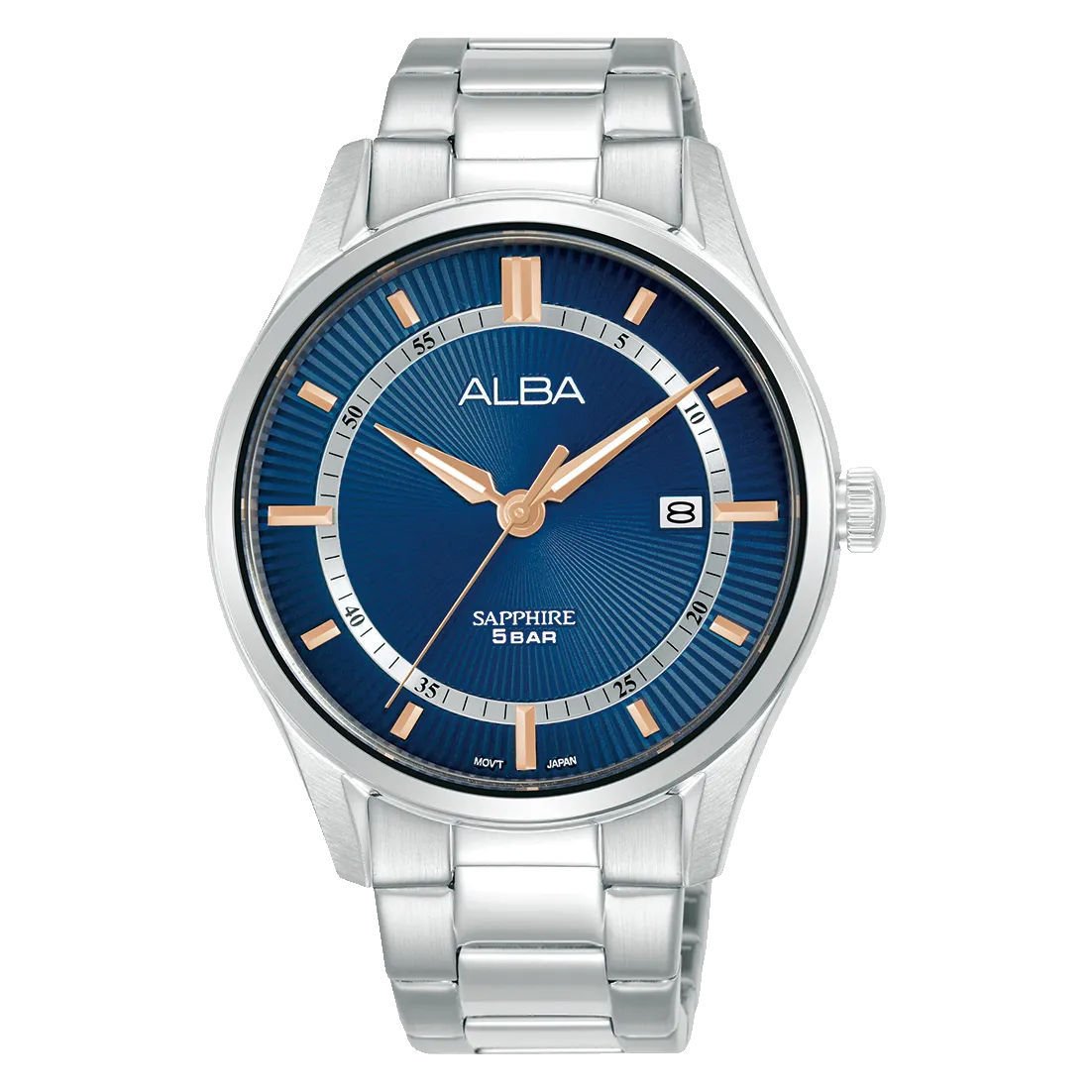 ALBA AS9R17X1 Asterix blue dial watch with sapphire crystal