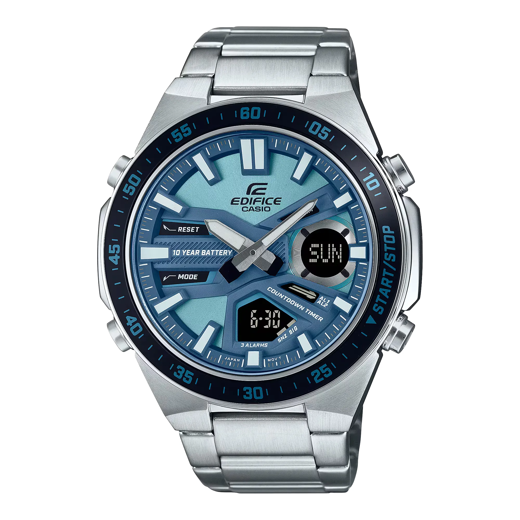 Casio Edifice ED599 Blue Sunburst Dial