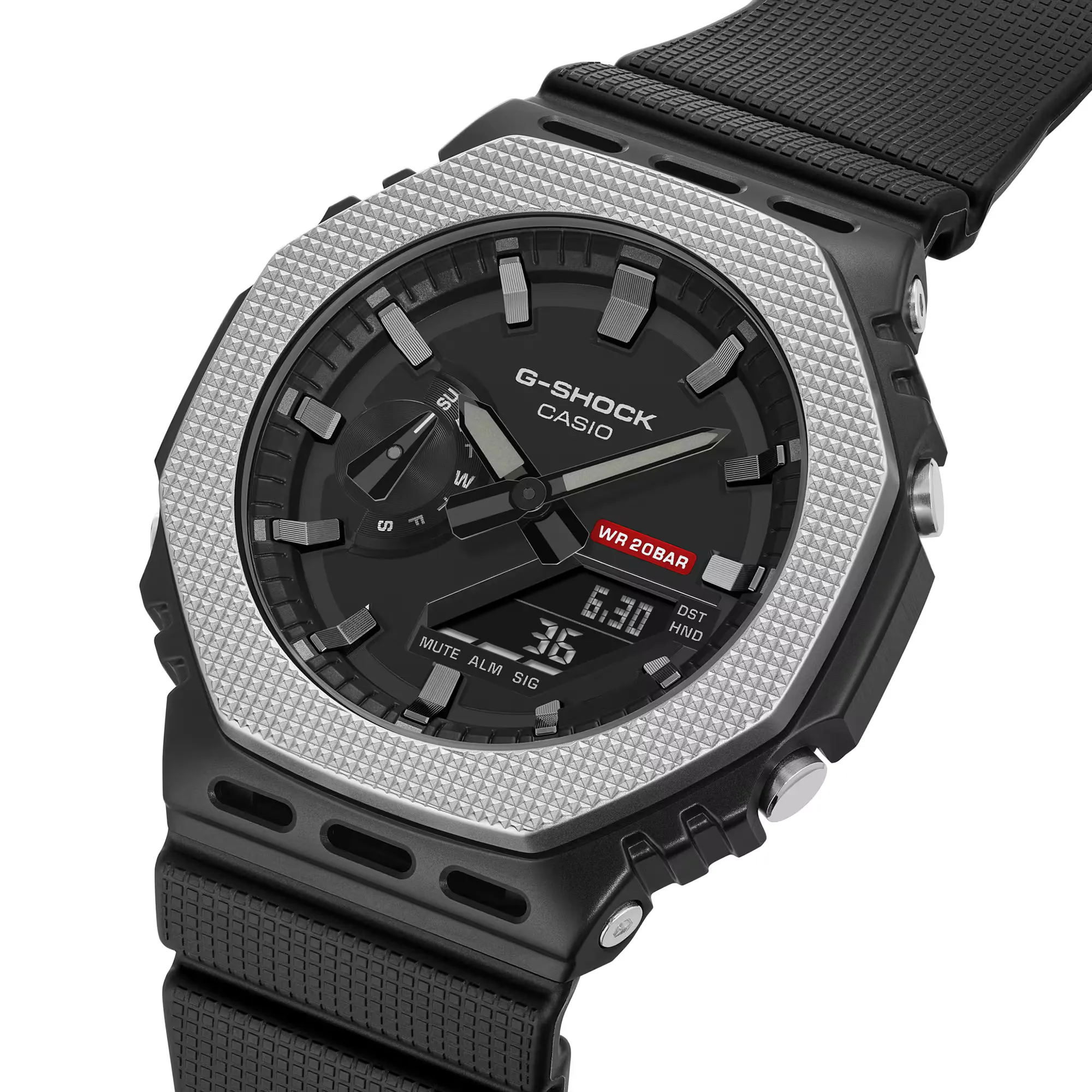 G-Shock GM-2100BM-1ADR with textured metal bezel