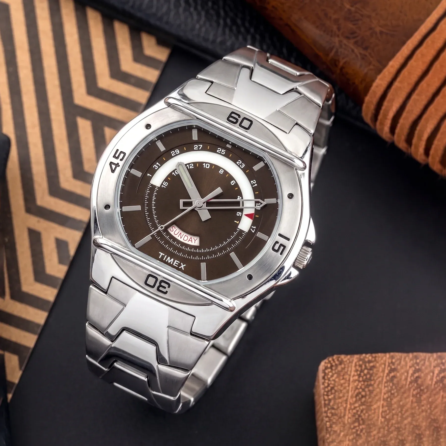 Timex TW000EL09 Brown Dial