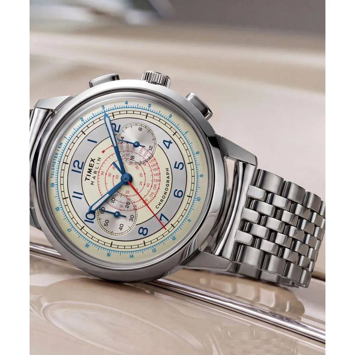 Timex Marlin Neo Classic Chronograph with detailed dial