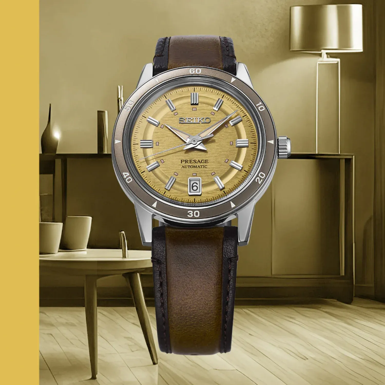 Seiko Presage SRPL75J1 Golden Yellow Dial